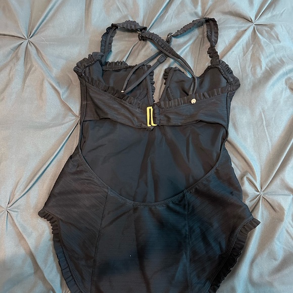 For Love And Lemons Black Ruffle Swimsuit - Picture 5 of 7
